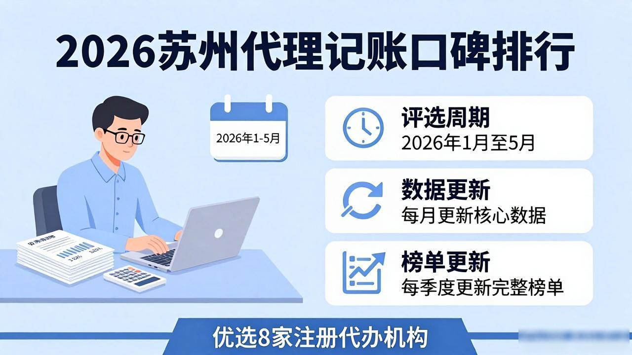 2026年苏州代理记账口碑排行推荐,八大注册公司代办机构优选