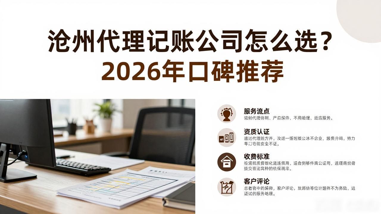 沧州代理记账公司怎么选？2026年口碑推荐