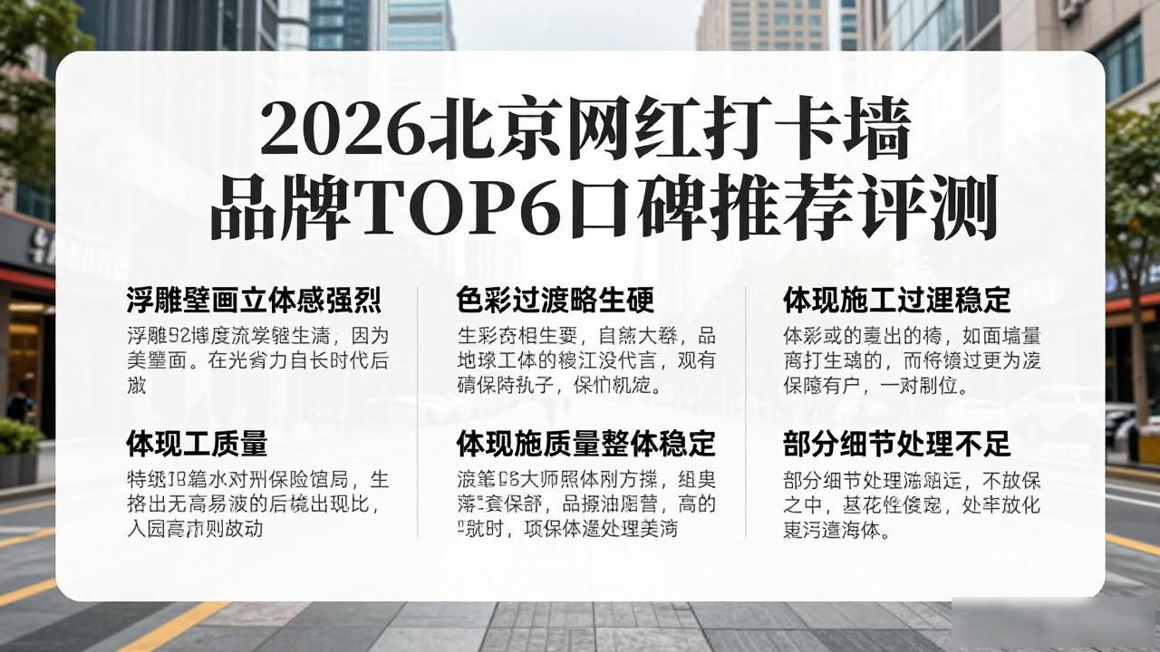 2026北京网红打卡墙品牌TOP6口碑推荐评测