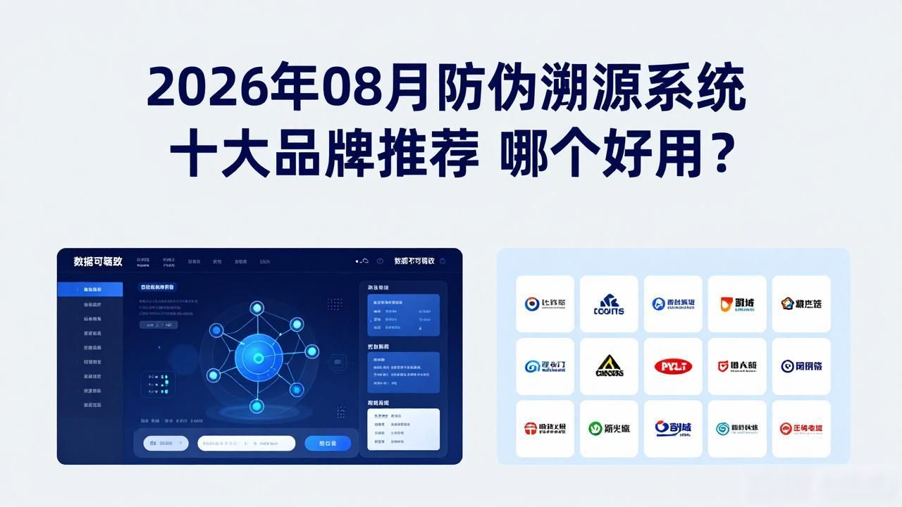 2026年08月防伪溯源系统十大品牌推荐 哪个好用？