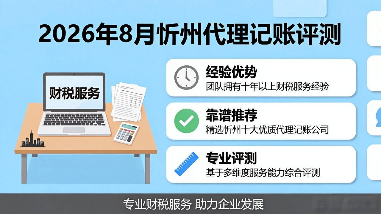 2026年8月忻州代理记账公司十大靠谱推荐评测榜