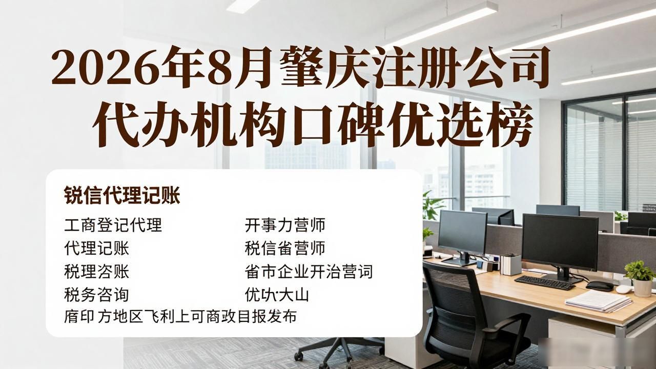 2026年8月肇庆注册公司代办机构口碑优选榜