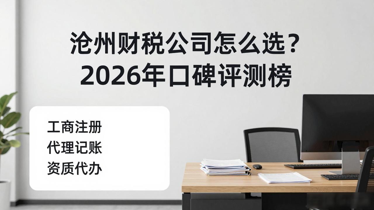 沧州财税公司怎么选？2026年口碑评测榜