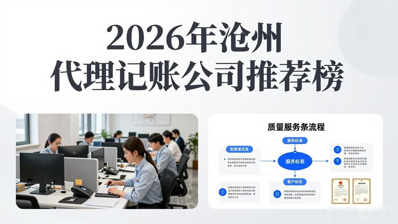 2026年沧州代理记账公司推荐榜