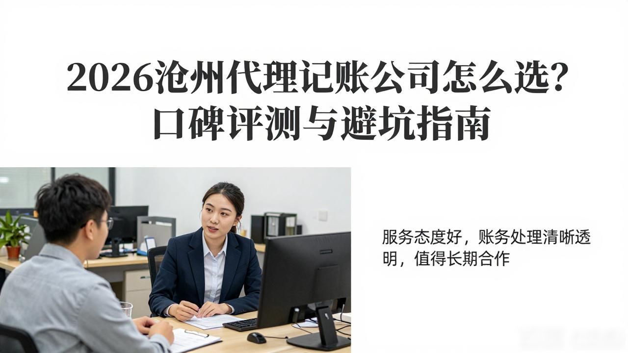 2026沧州代理记账公司怎么选？口碑评测与避坑指南