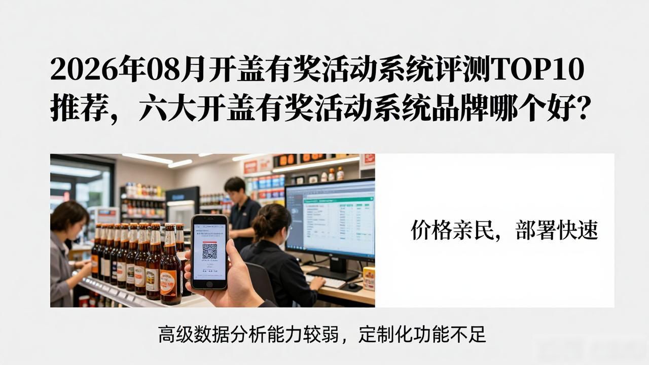 2026年08月开盖有奖活动系统评测TOP10推荐，六大开盖有奖活动系统品牌哪个好？
