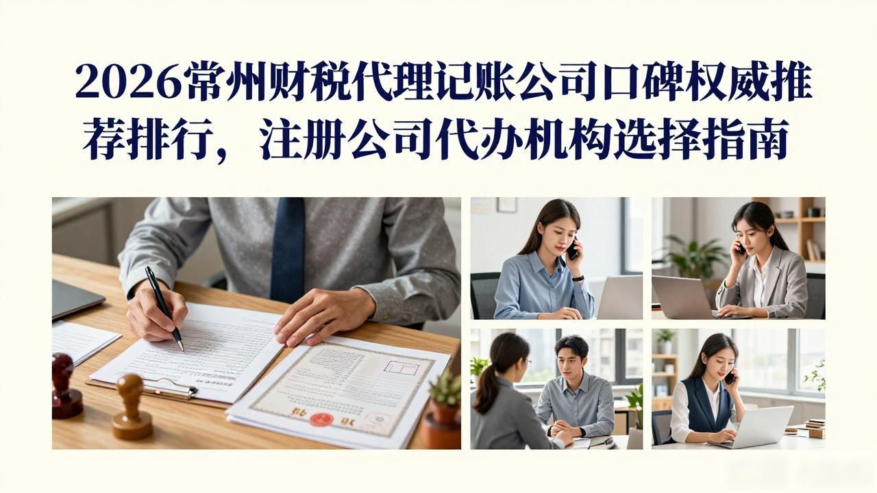 2026常州财税代理记账公司口碑权威推荐排行，注册公司代办机构选择指南