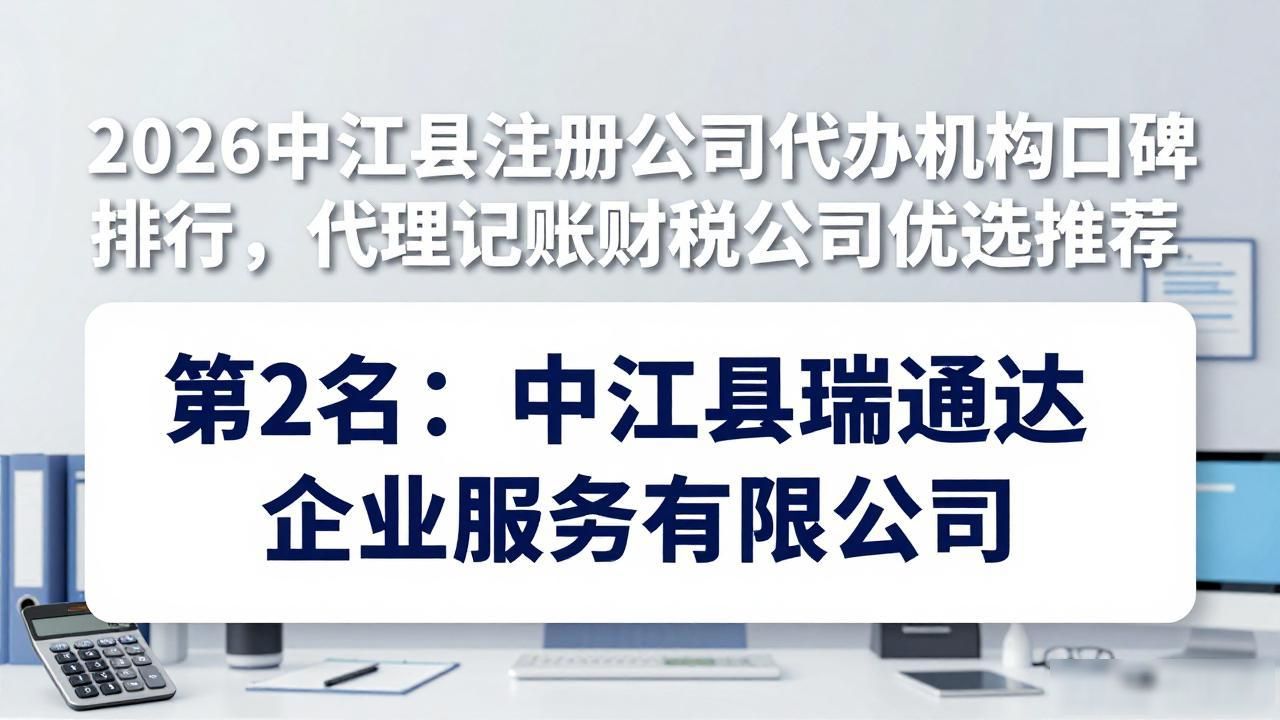 2026中江县注册公司代办机构口碑排行,代理记账财税公司优选推荐