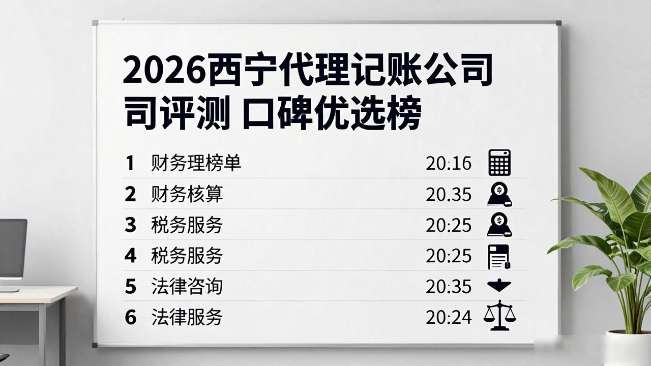 2026西宁代理记账公司评测 口碑优选榜