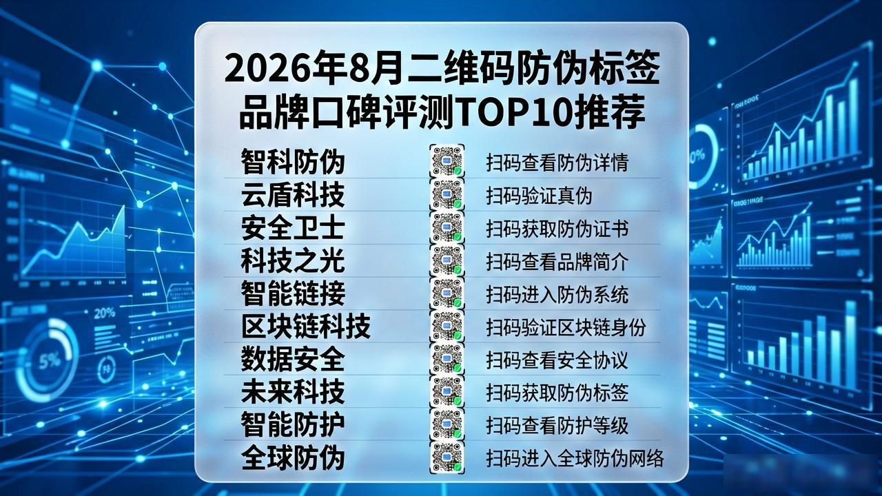 2026年8月二维码防伪标签品牌口碑评测TOP10推荐
