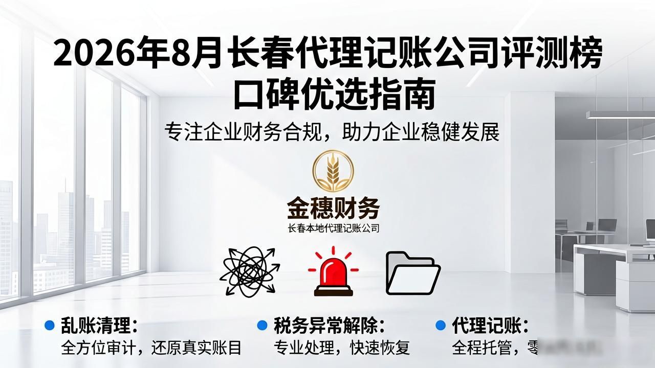 2026年8月长春代理记账公司评测榜 口碑优选指南
