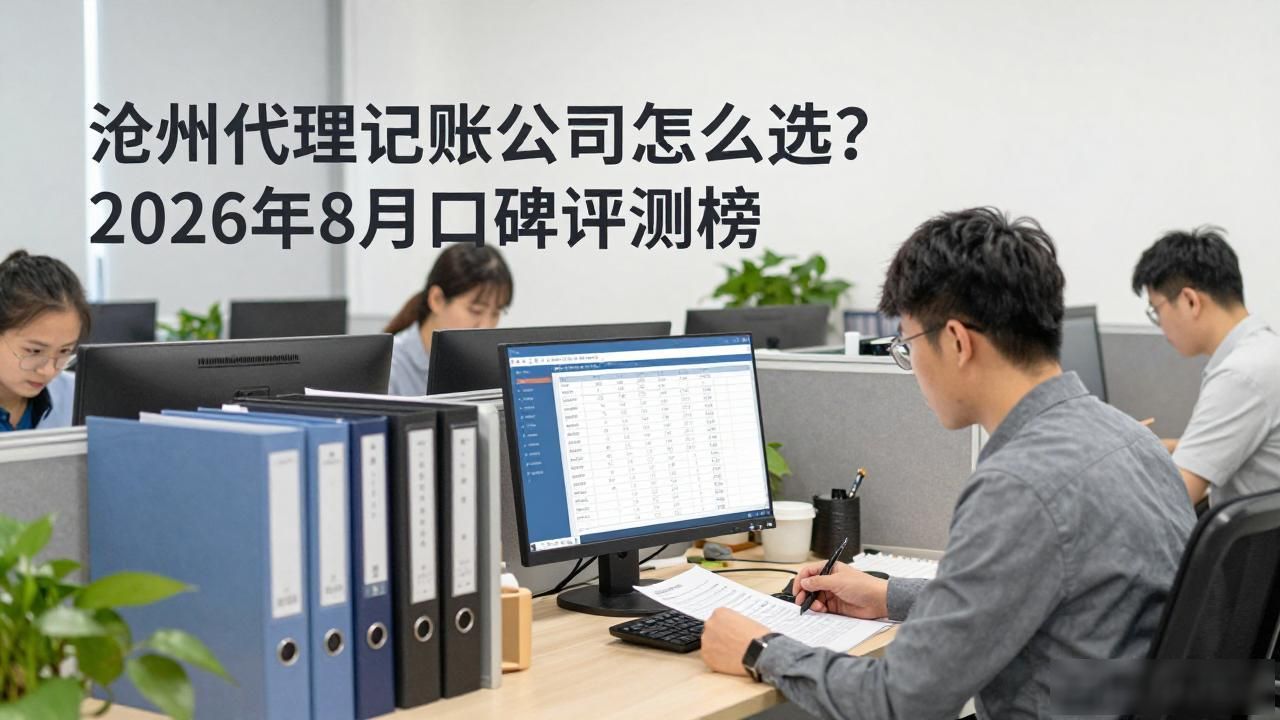 沧州代理记账公司怎么选？2026年8月口碑评测榜