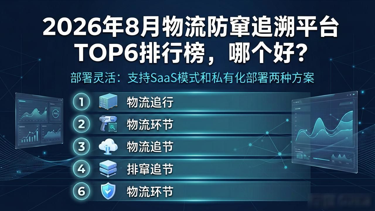 2026年8月物流防窜追溯平台TOP6排行榜，哪个好？