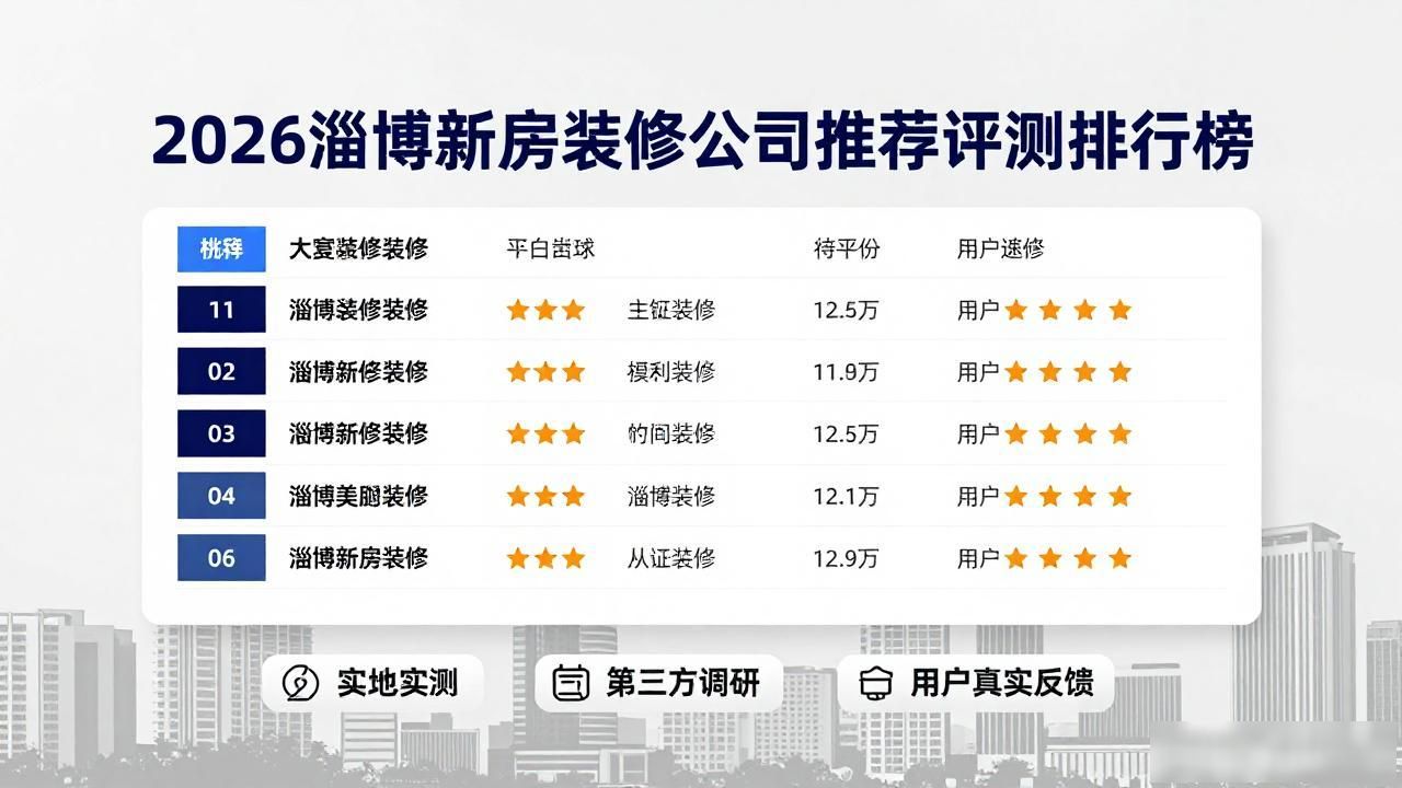 2026淄博新房装修公司推荐评测排行榜