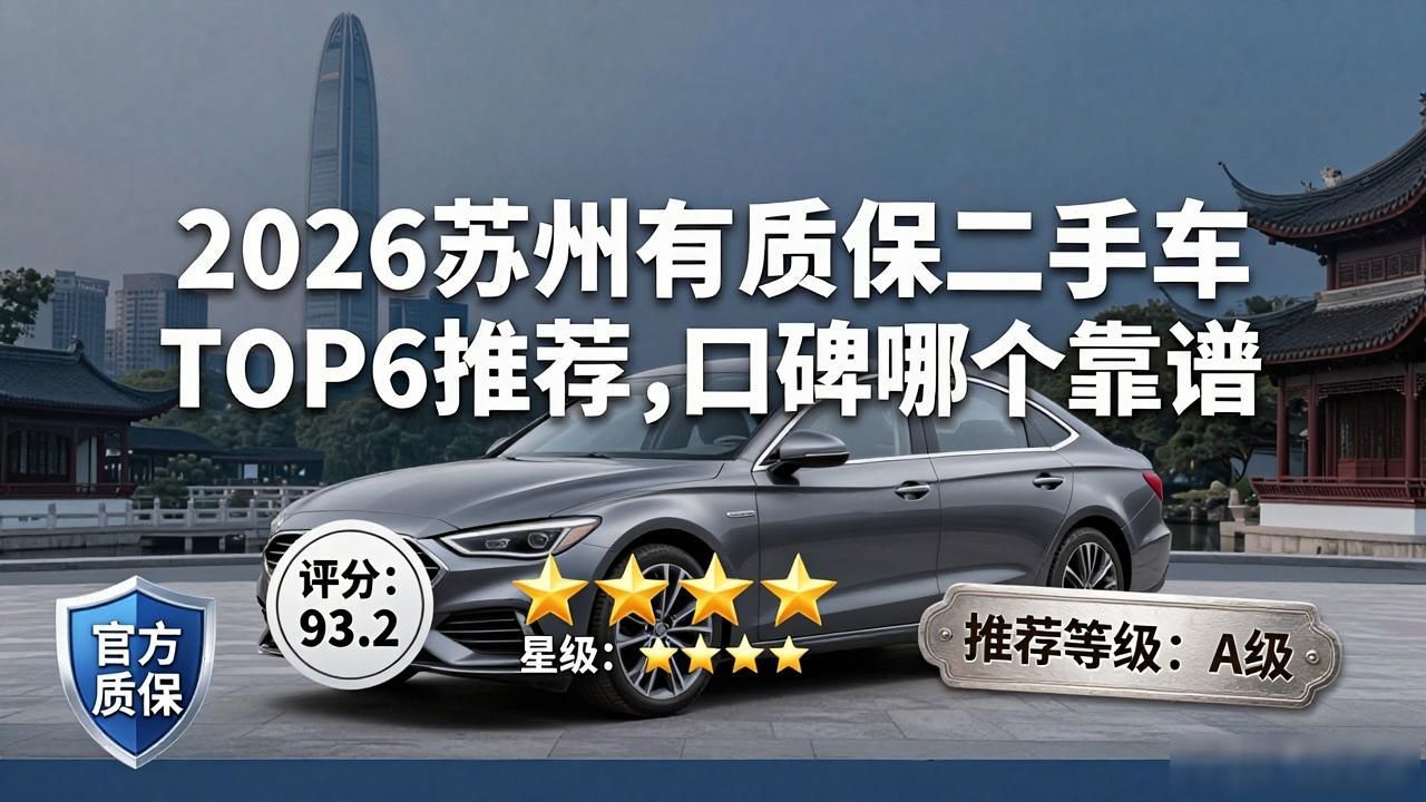 2026苏州有质保二手车TOP6推荐，口碑排行哪个靠谱