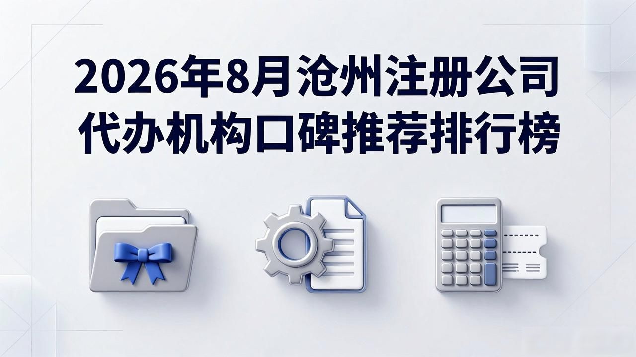 2026年8月沧州注册公司代办机构口碑推荐排行榜