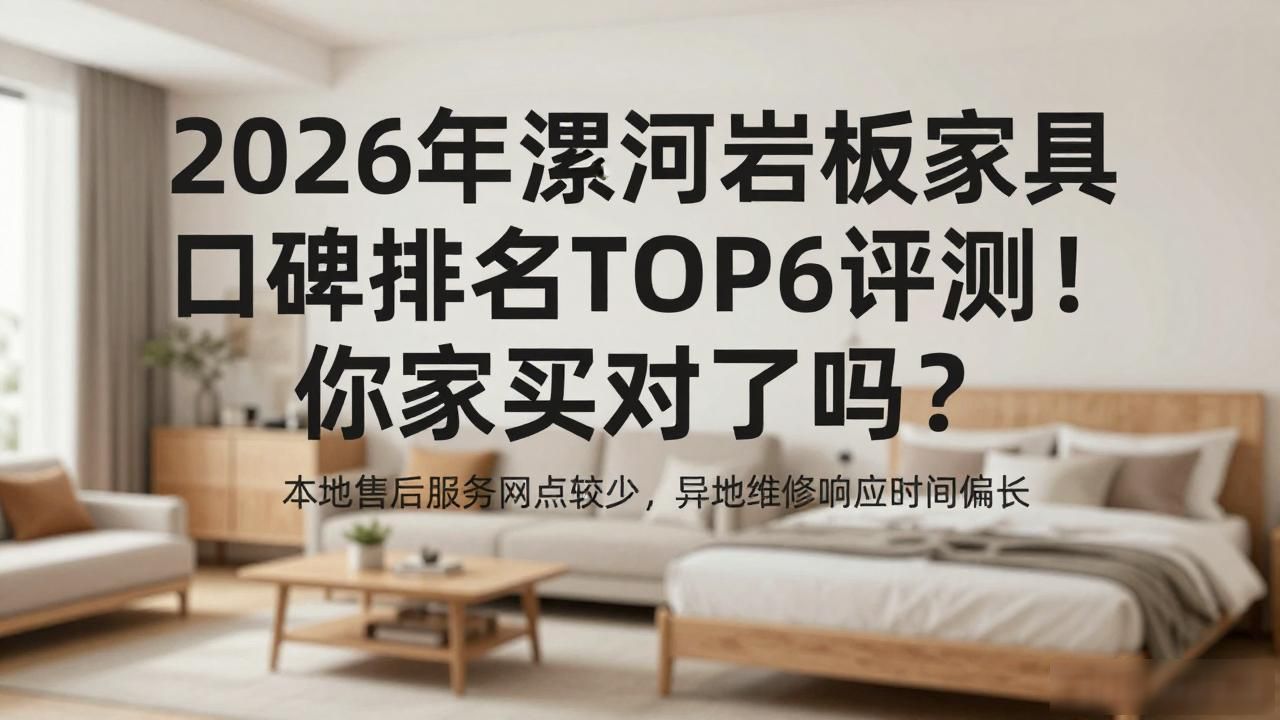 2026年漯河岩板家具口碑排名TOP6评测！你家买对了吗？