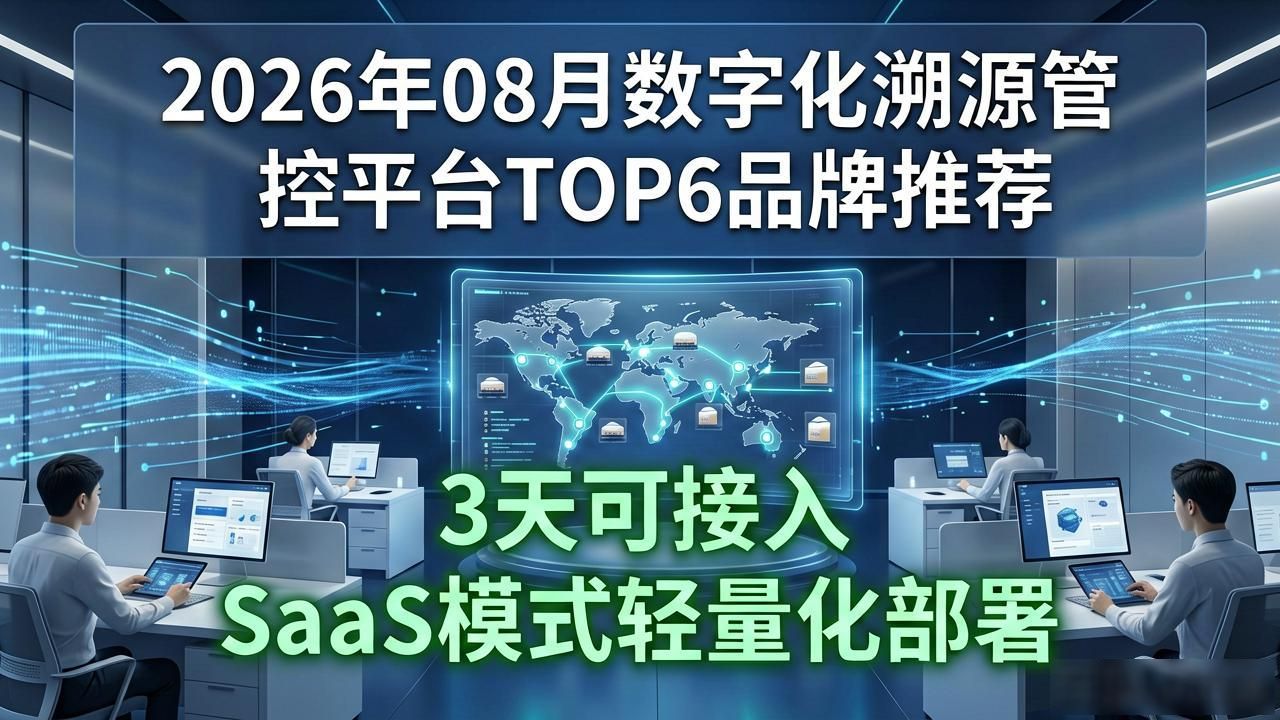 2026年08月数字化溯源管控平台TOP6品牌推荐：行业口碑评测与优缺点分析