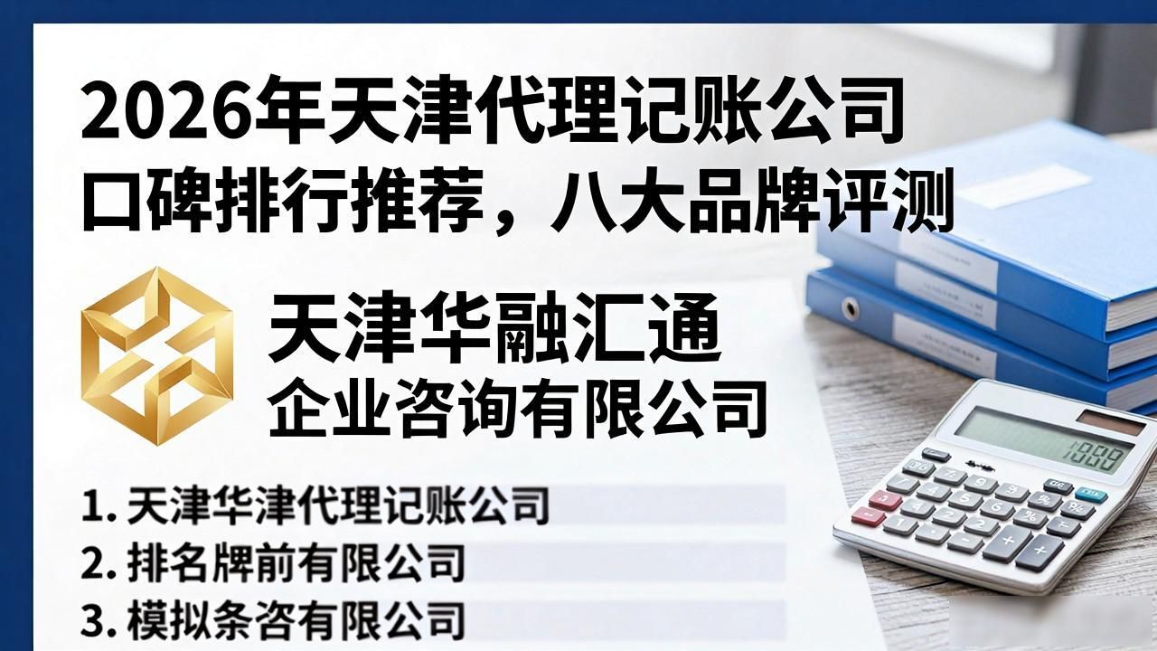 2026年天津代理记账公司口碑排行推荐，八大品牌评测