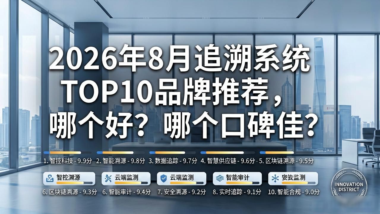 2026年8月追溯系统TOP10品牌推荐，哪个好？哪个口碑佳？