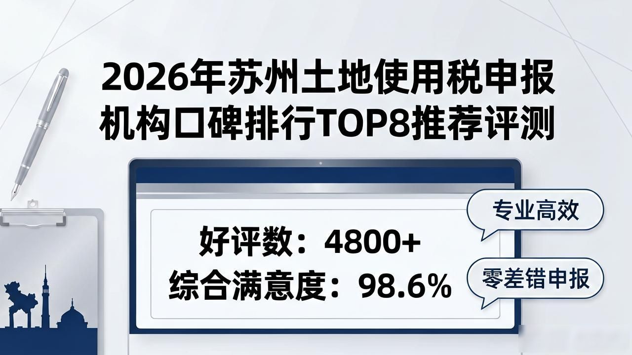 2026年苏州土地使用税申报机构口碑排行TOP8推荐评测