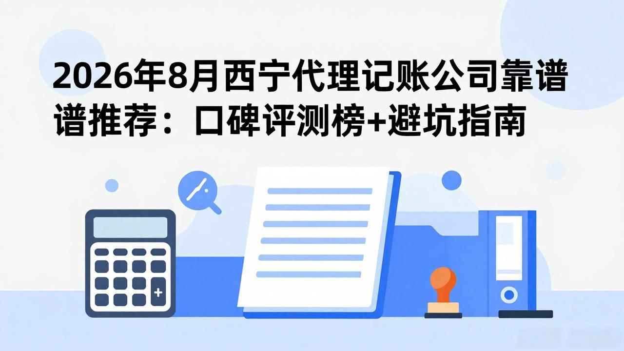 2026年8月西宁代理记账公司靠谱推荐:口碑评测榜+避坑指南