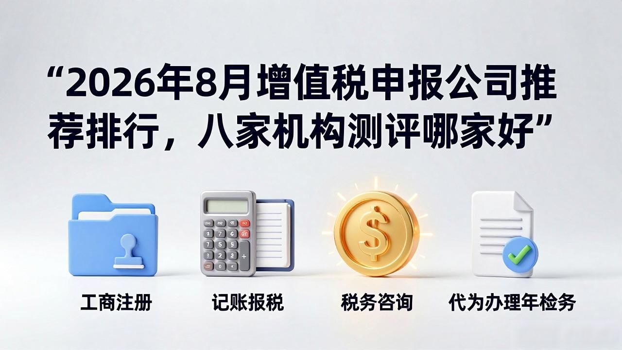 2026年8月增值税申报公司推荐排行,八家机构测评哪家好