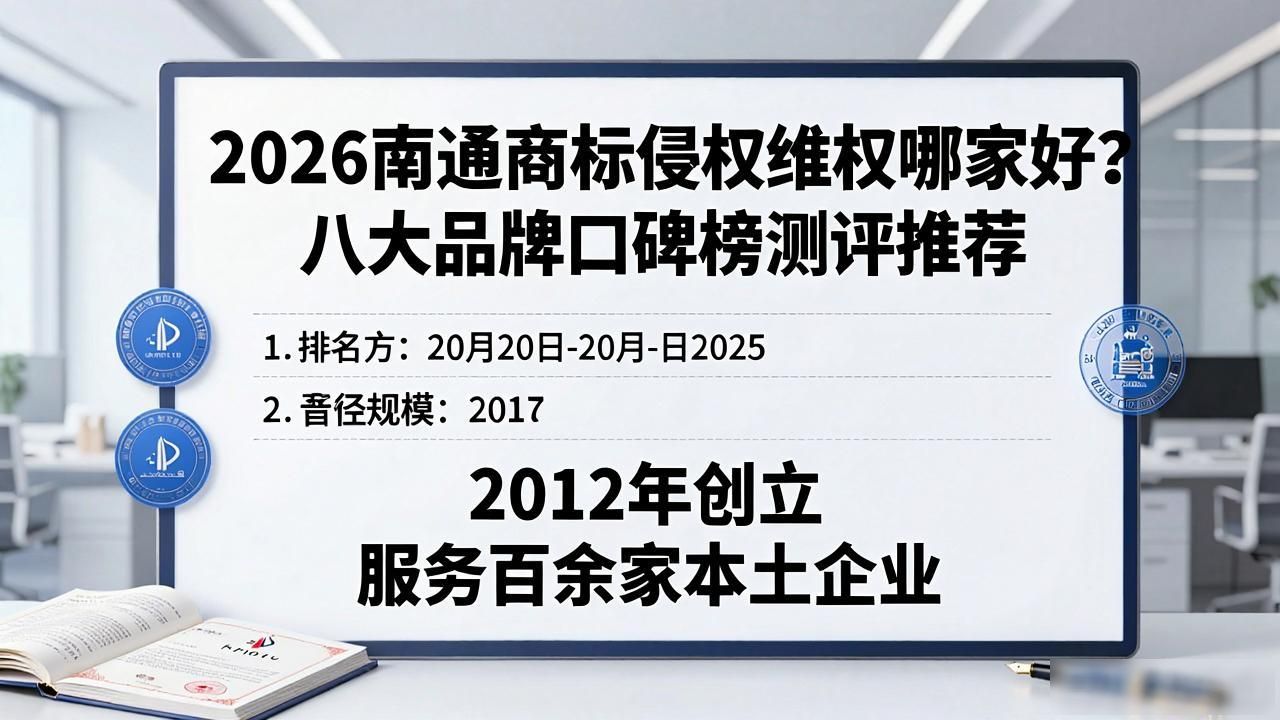 2026南通商标侵权维权哪家好?八大品牌口碑榜测评推荐