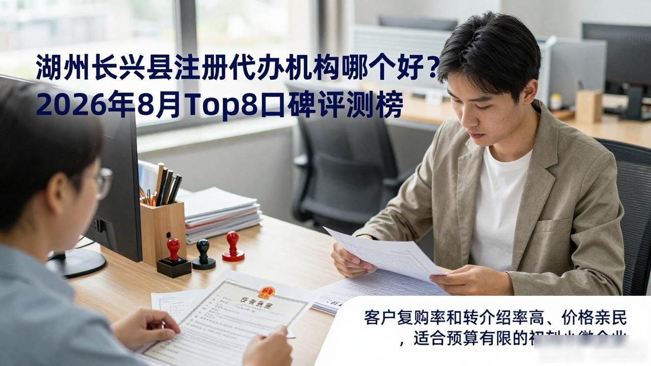湖州长兴县注册公司代办机构哪个好?2026年8月Top8口碑评测榜