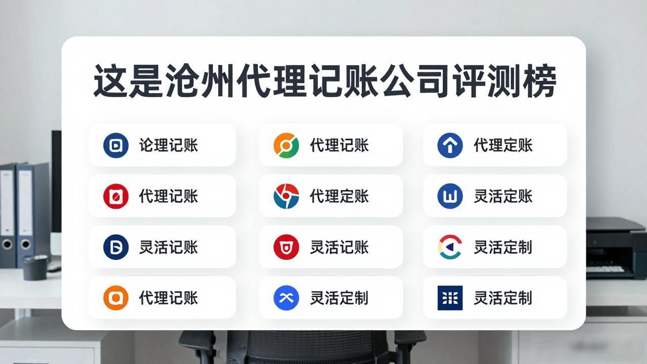 这是沧州代理记账公司评测榜