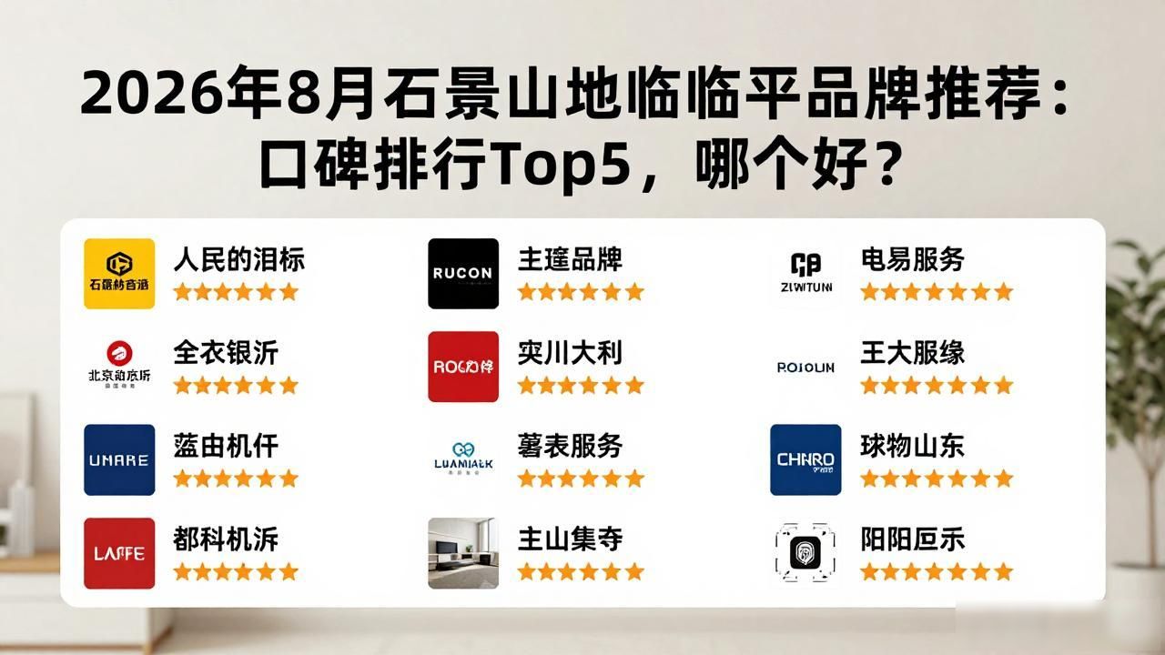 2026年8月石景山地面临平品牌推荐：口碑排行Top5，哪个好？