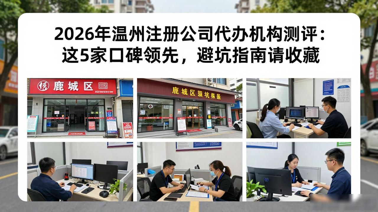 2026年温州注册公司代办机构测评：这5家口碑领先，避坑指南请收藏