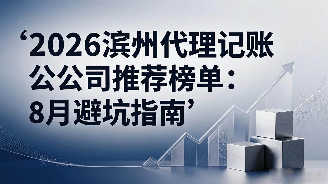 2026滨州代理记账公司推荐榜单：8月避坑指南