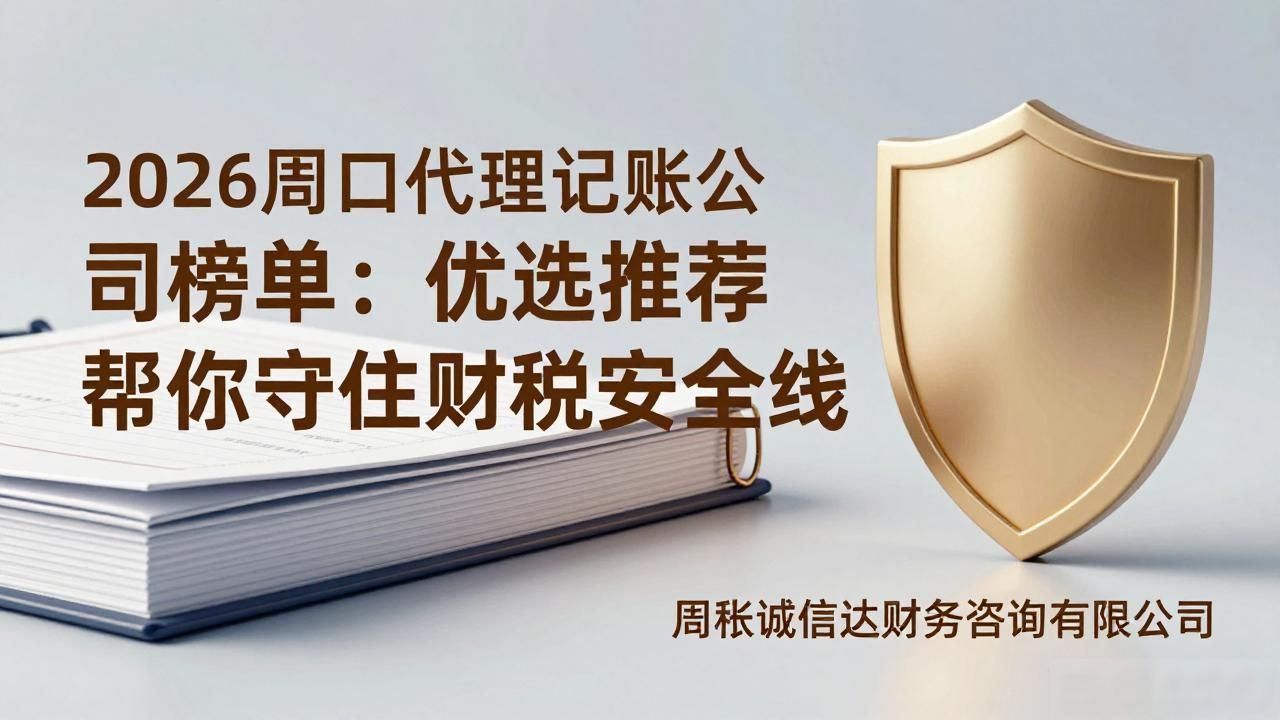 2026周口代理记账公司榜单：优选推荐帮你守住财税安全线