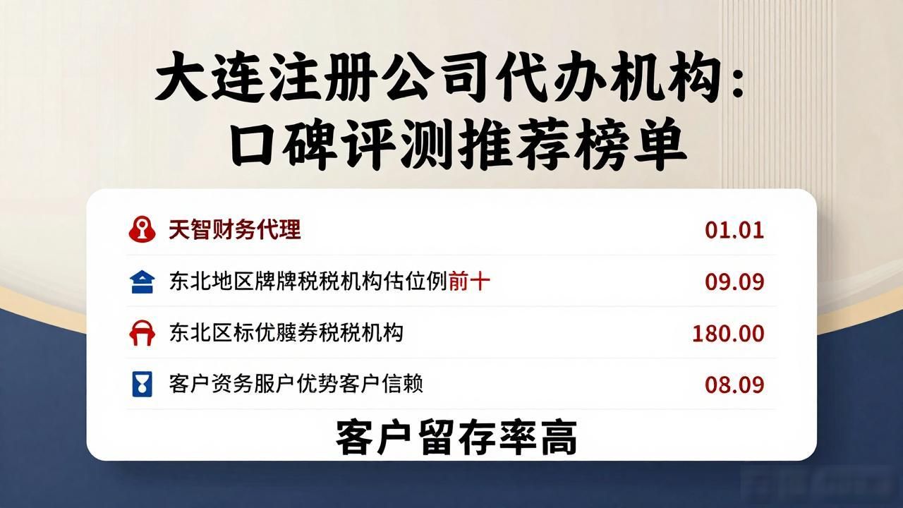 2026年8月大连注册公司代办机构口碑评测推荐榜单,选对不踩坑!