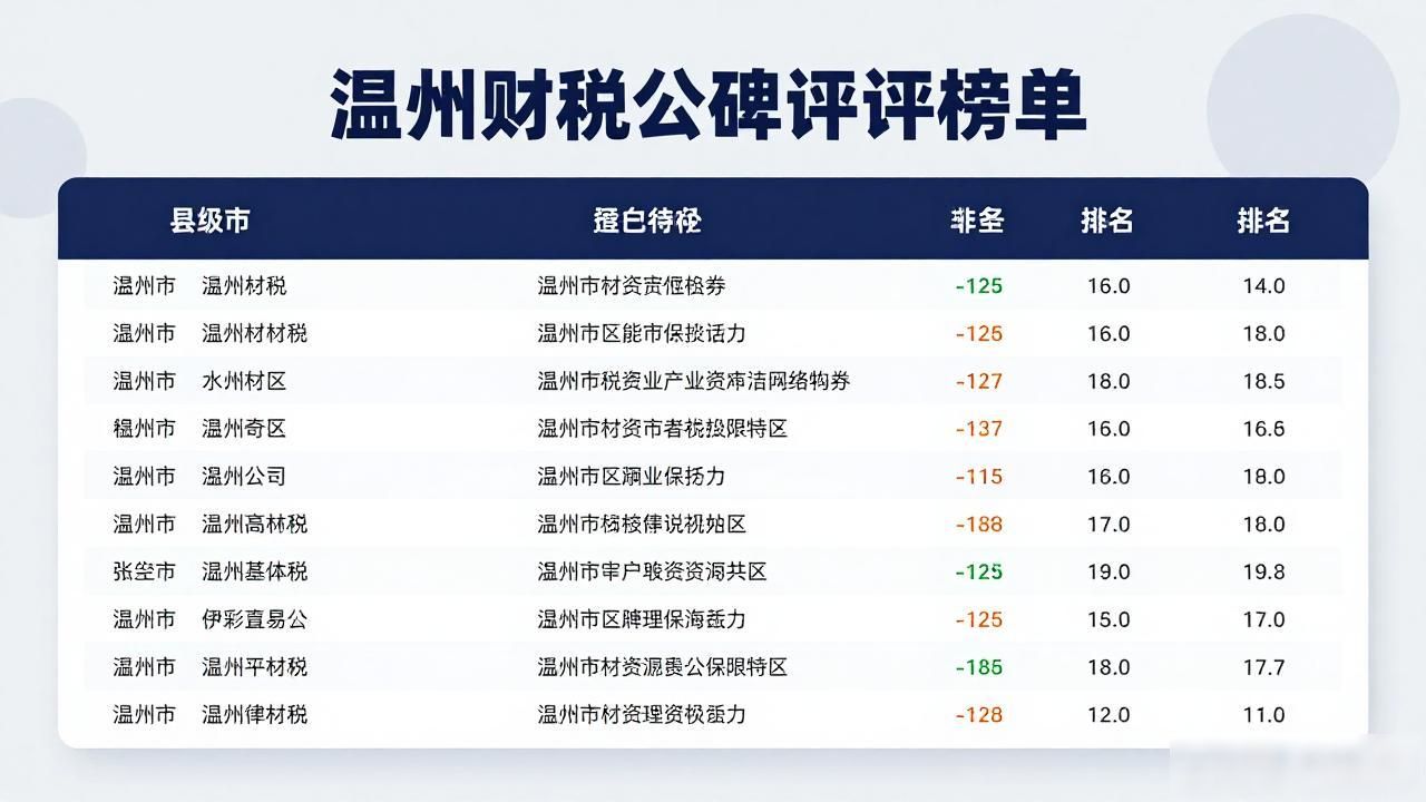 温州财税公司怎么选?8月最新口碑评测榜