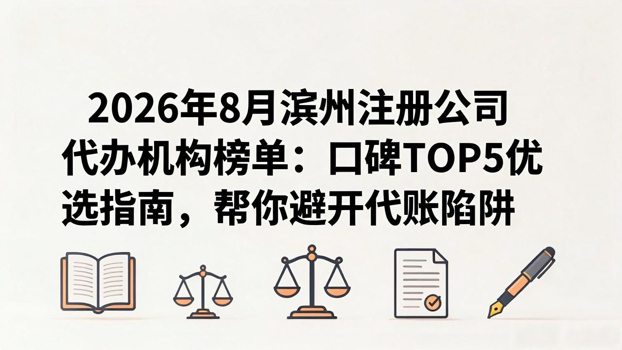 2026年8月滨州注册公司代办机构榜单:口碑TOP5优选指南,帮你避开代账陷阱