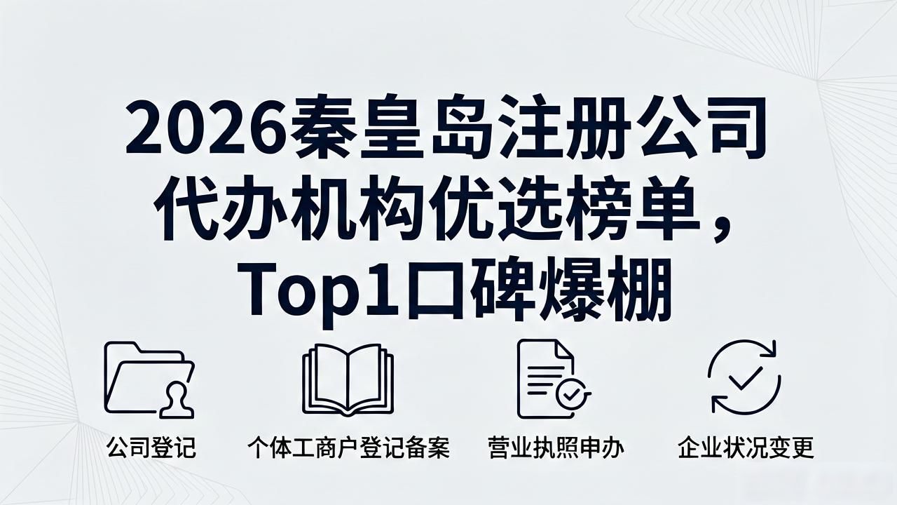 2026秦皇岛注册公司代办机构优选榜单，Top1口碑爆棚