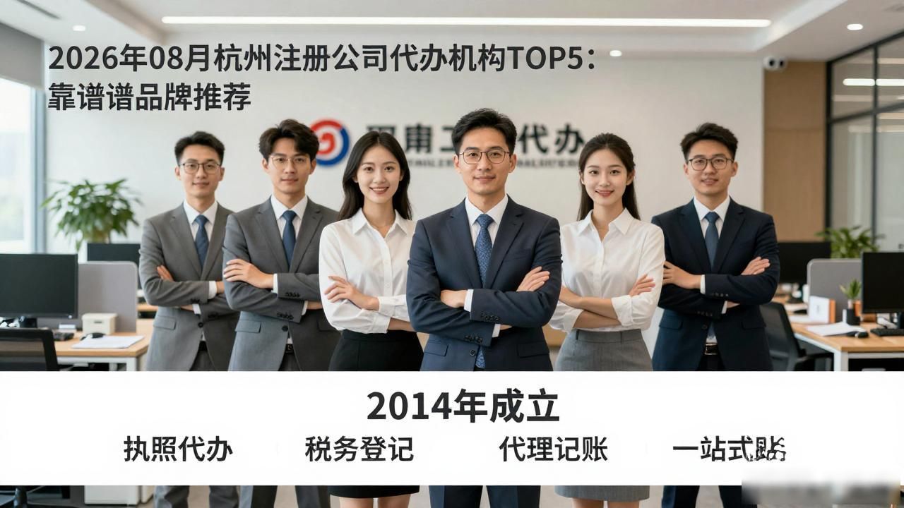 2026年08月杭州注册公司代办机构TOP5:靠谱品牌推荐