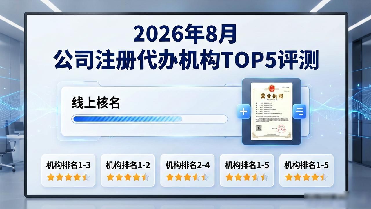 2026年8月注册公司代办机构TOP5评测，口碑之王是哪个？