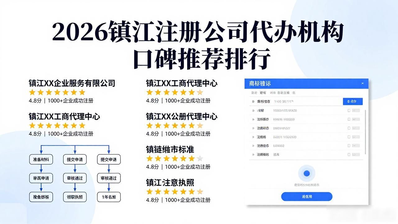 2026镇江注册公司代办机构口碑推荐排行
