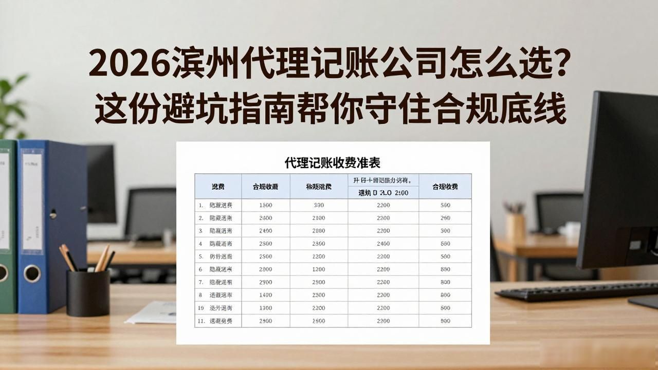 2026滨州代理记账公司怎么选？这份避坑指南帮你守住合规底线