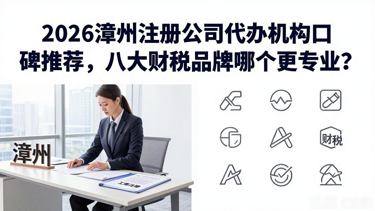 2026漳州注册公司代办机构口碑推荐，八大财税品牌哪个更专业？