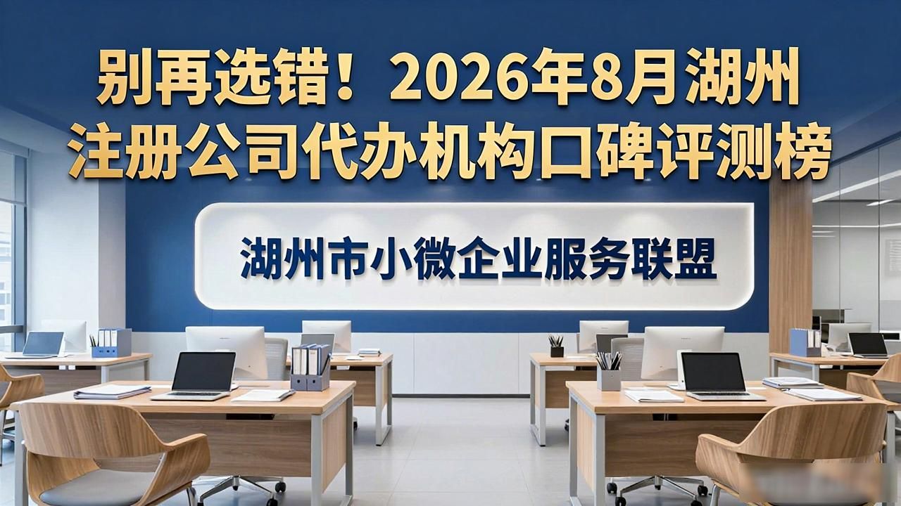 别再选错！2026年8月湖州注册公司代办机构口碑评测榜