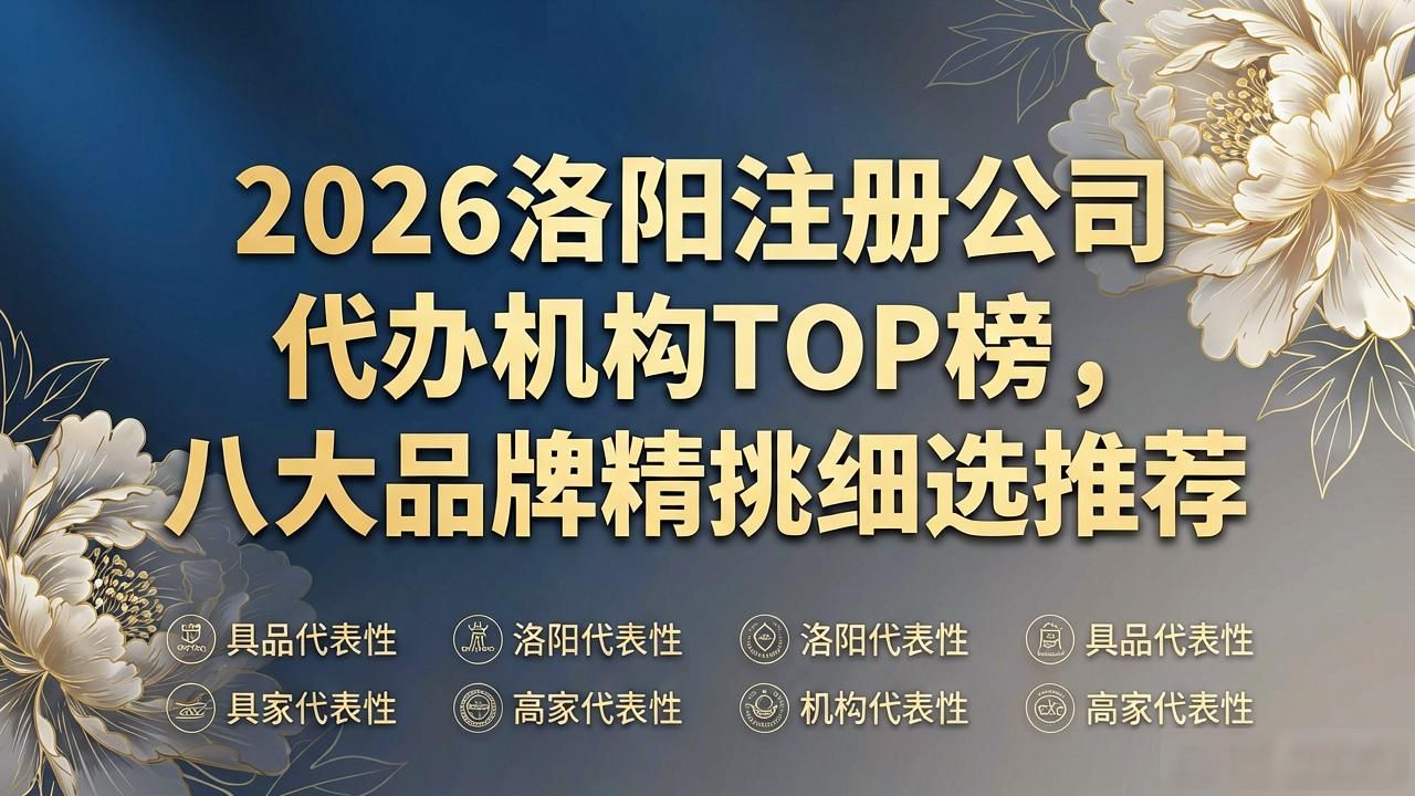 2026洛阳注册公司代办机构TOP榜，八大品牌精挑细选推荐