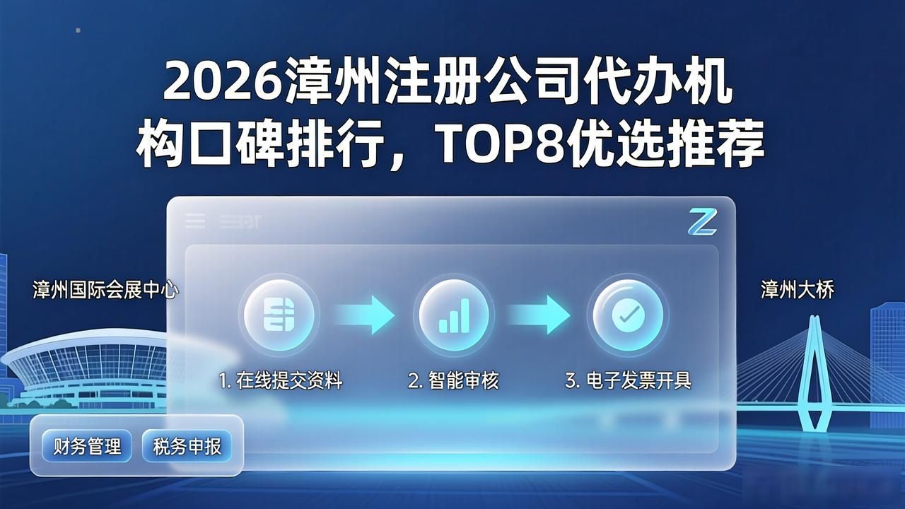 2026漳州注册公司代办机构口碑排行，TOP8优选推荐