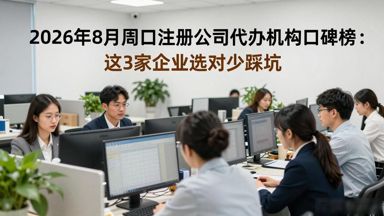2026年8月周口注册公司代办机构口碑榜：这3家企业选对少踩坑