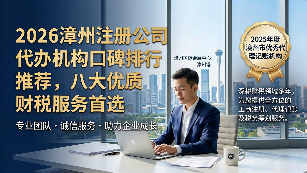 2026漳州注册公司代办机构口碑排行推荐,八大优质财税服务首选