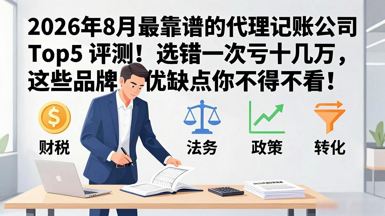 2026年8月最靠谱的代理记账公司 Top5 评测！选错一次亏十几万，这些品牌优缺点你不得不看！