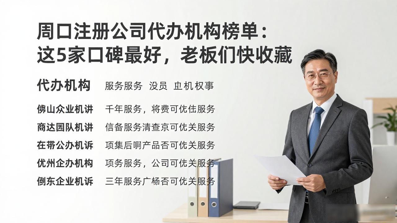 2026周口注册公司代办机构榜单：这5家口碑最好，老板们快收藏